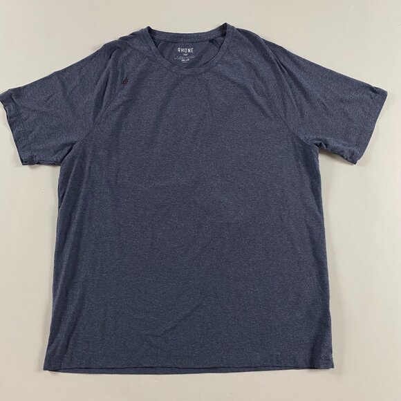 Rhone Reign T Shirt Mens XXL Blue Gray Short Sleeve Moisture Wicking Stretch - Picture 1 of 8
